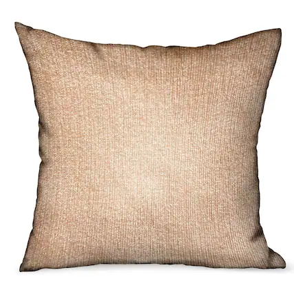 Front. Plutus Brands - Lush Sepia Solid Luxury Outdoor Indoor Throw Pillow Double sided 12" x 20" - Off White.