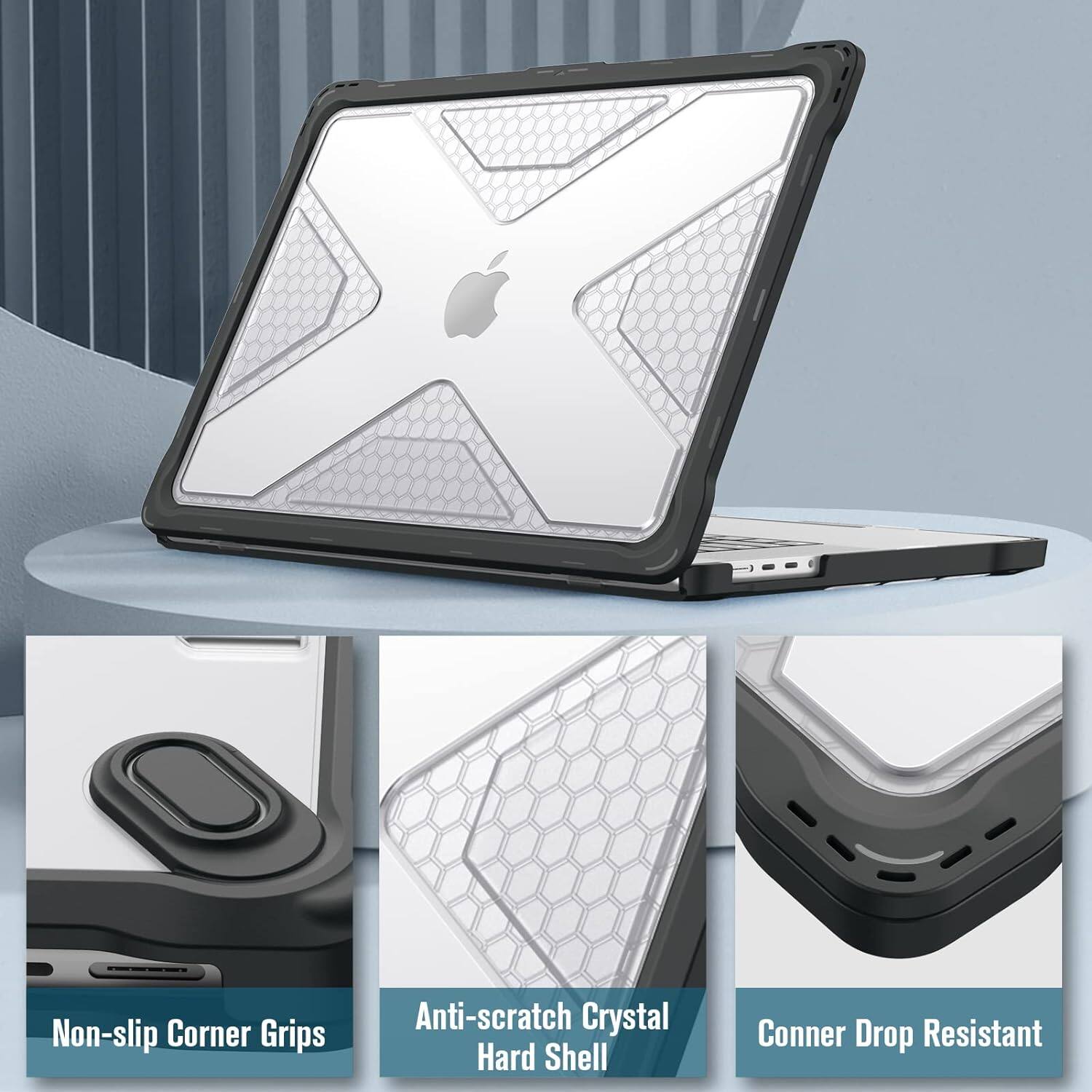 Non-slip Corner Grips  
Anti-scratch Crystal Hard Shell  
Corner Drop Resistant
