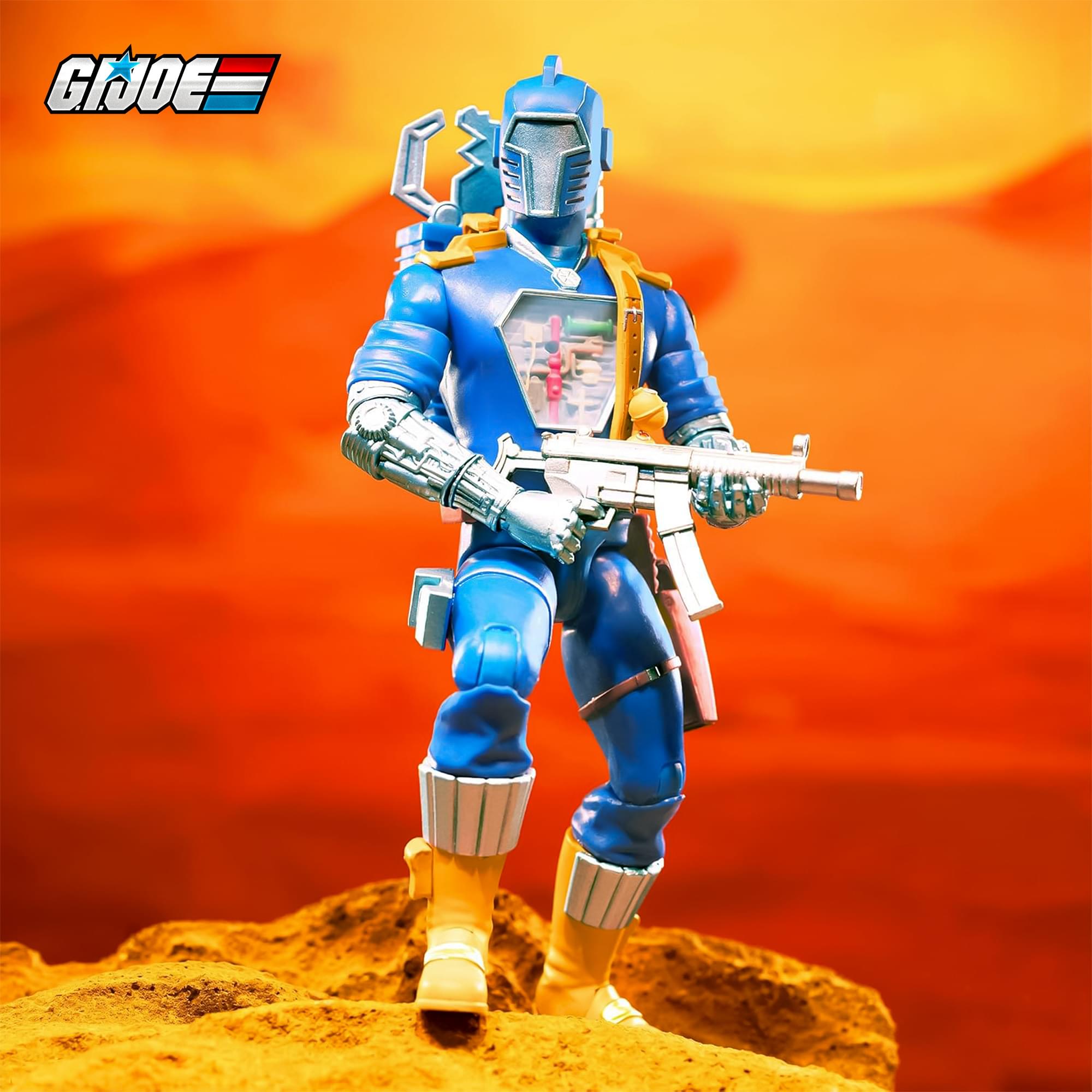 Alt View 10. Super7 - G.I. Joe ULTIMATES! 7-Inch Action Figure | Cobra B.A.T. (Comic Ver.) - Blue.