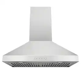 Hauslane - 30 inches - Convertible - Wall Range Hood - Silver
