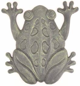 BreeBe - Frog Stepping Stone Antique Bronze - Gray
