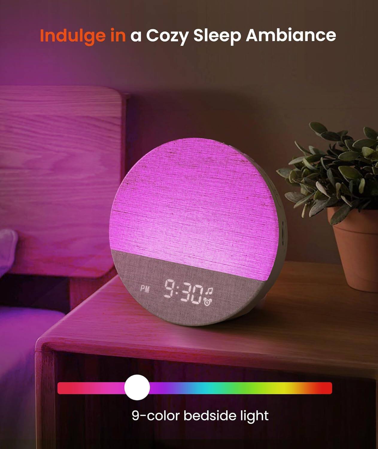 Indulge in a Cozy Sleep Ambiance

PM 9:30

9-color bedside light