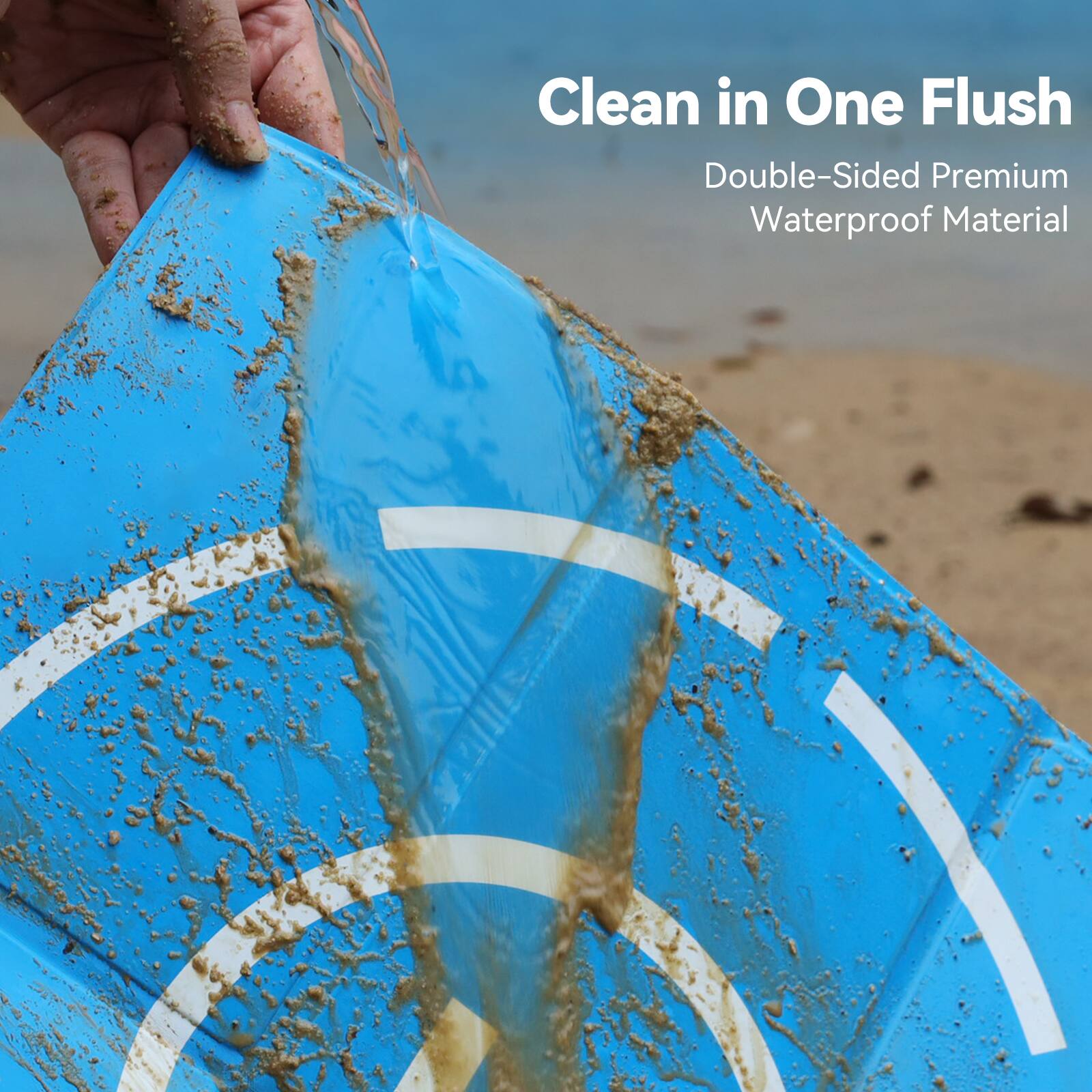 Clean in One Flush  
Double-Sided Premium Waterproof Material