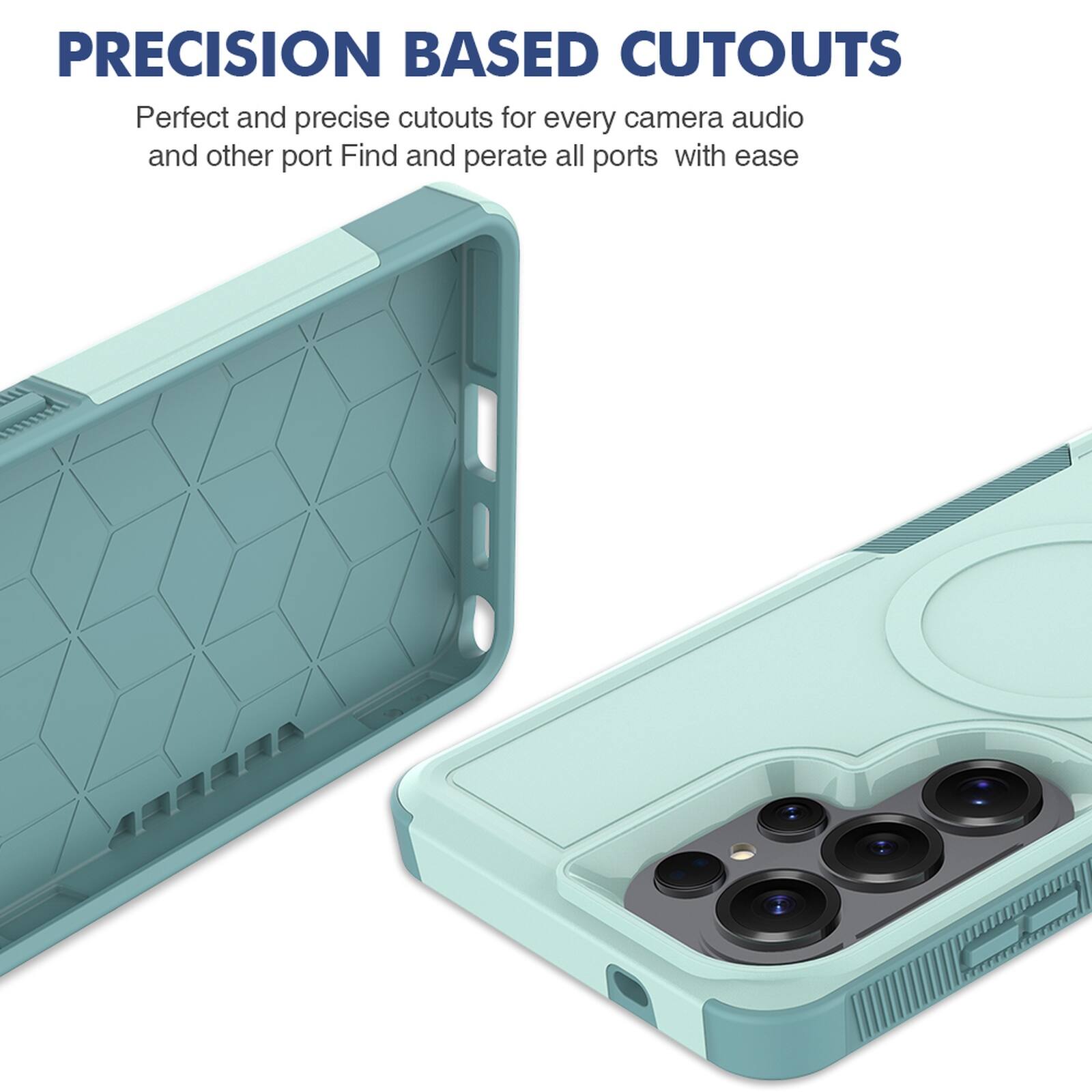 PRECISION BASED CUTOUTS

Perfect and precise cutouts for every camera, audio, and other port. Find and operate all ports with ease.