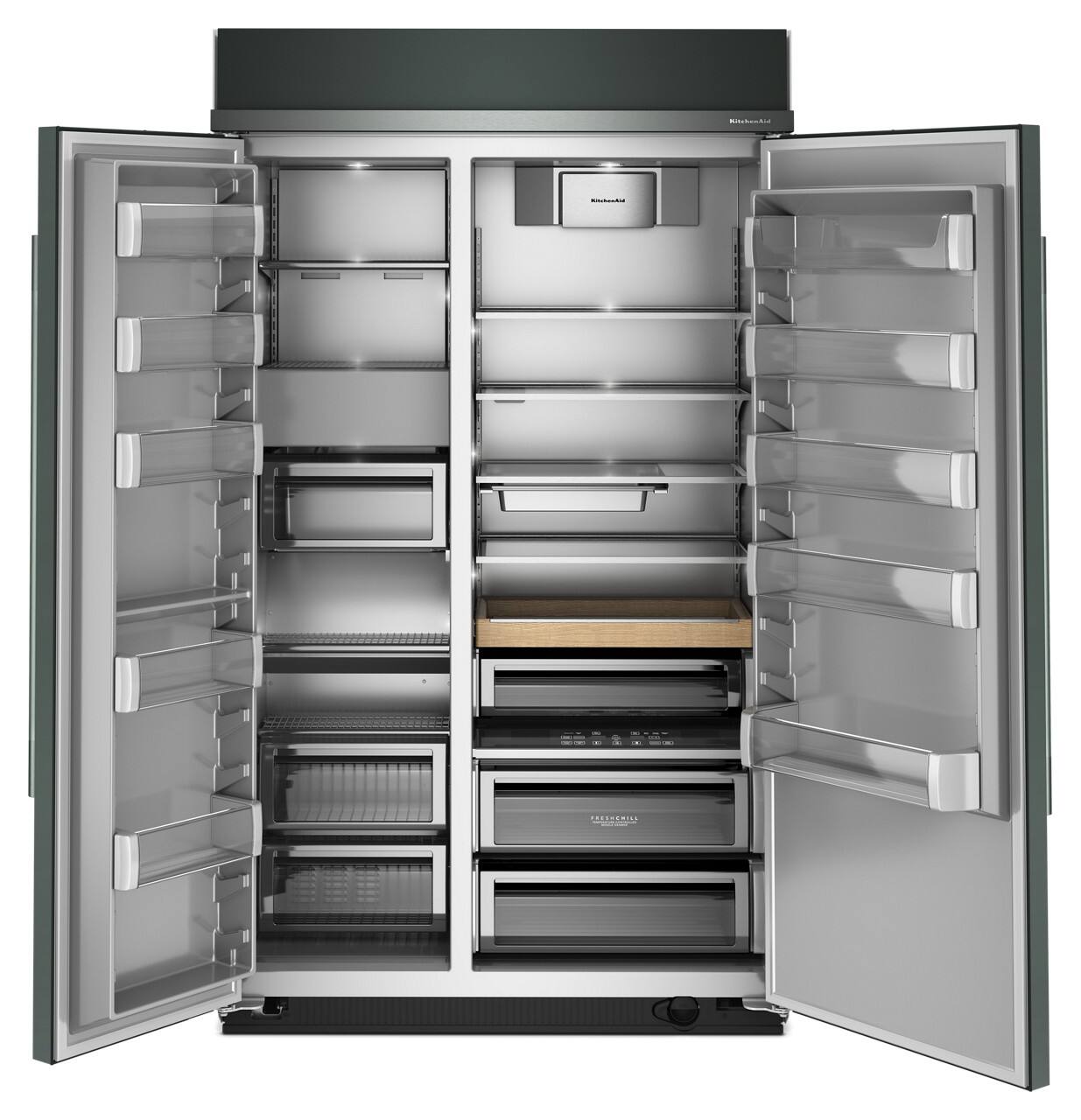 Alt View 1. KitchenAid - 30 Cu. Ft. Built-In Side-by-Side Refrigerator with Platinum Interior - Juniper.