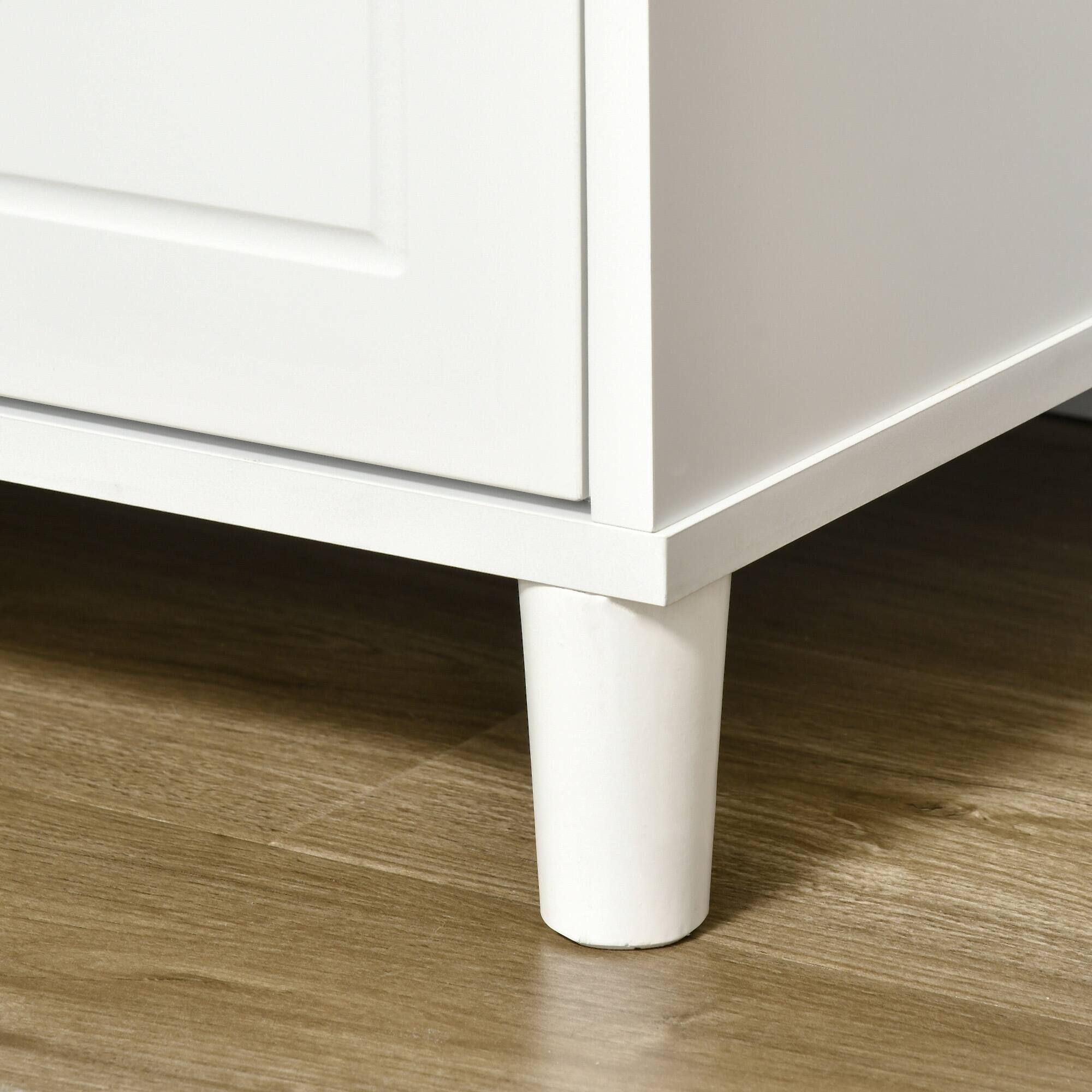 Alt View 8. Homcom - Tree with Storage Bench, Entryway Bench with Coat Rack - White.