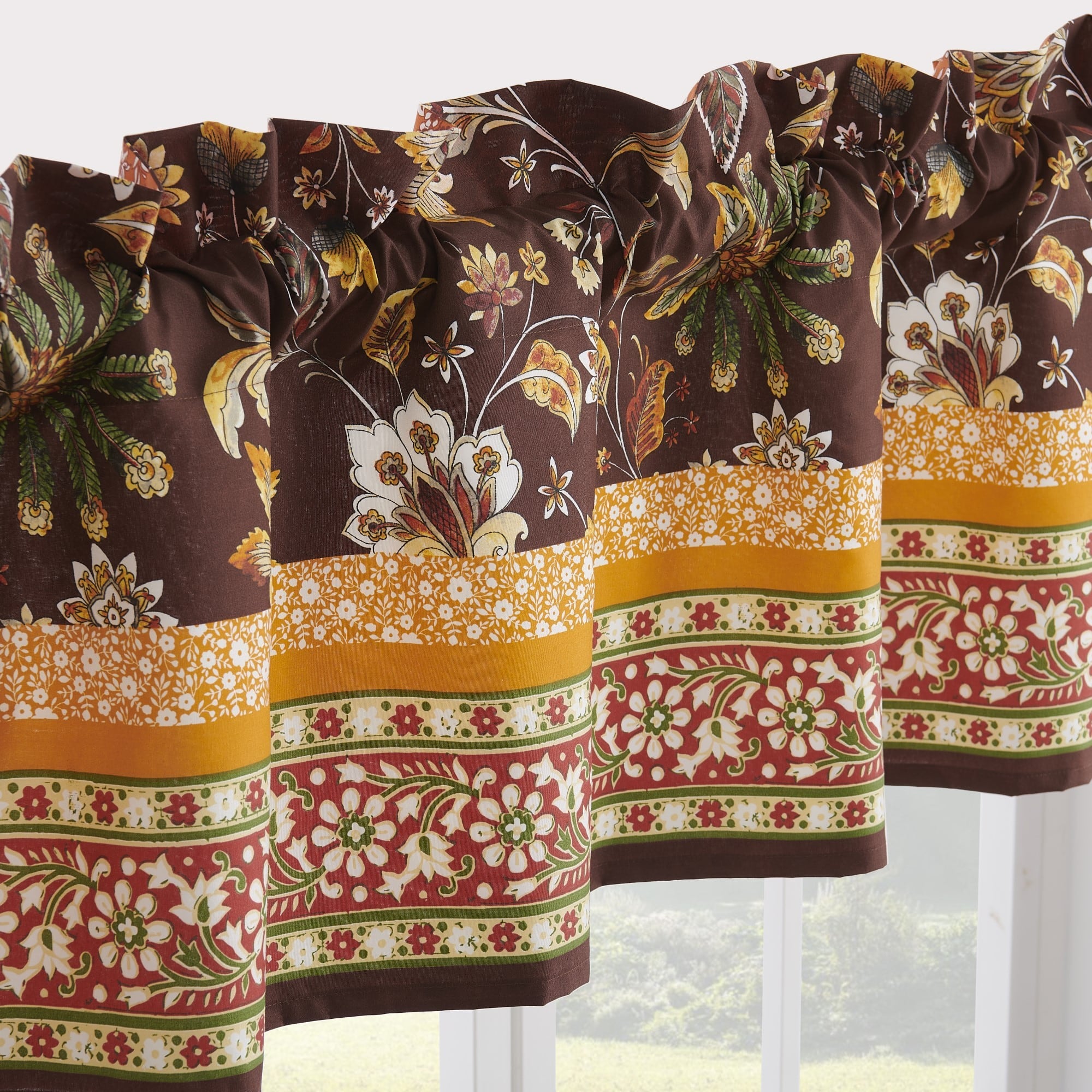 Barefoot Bungalow - Audrey Valance Window Treatment84x16" - Chocolate