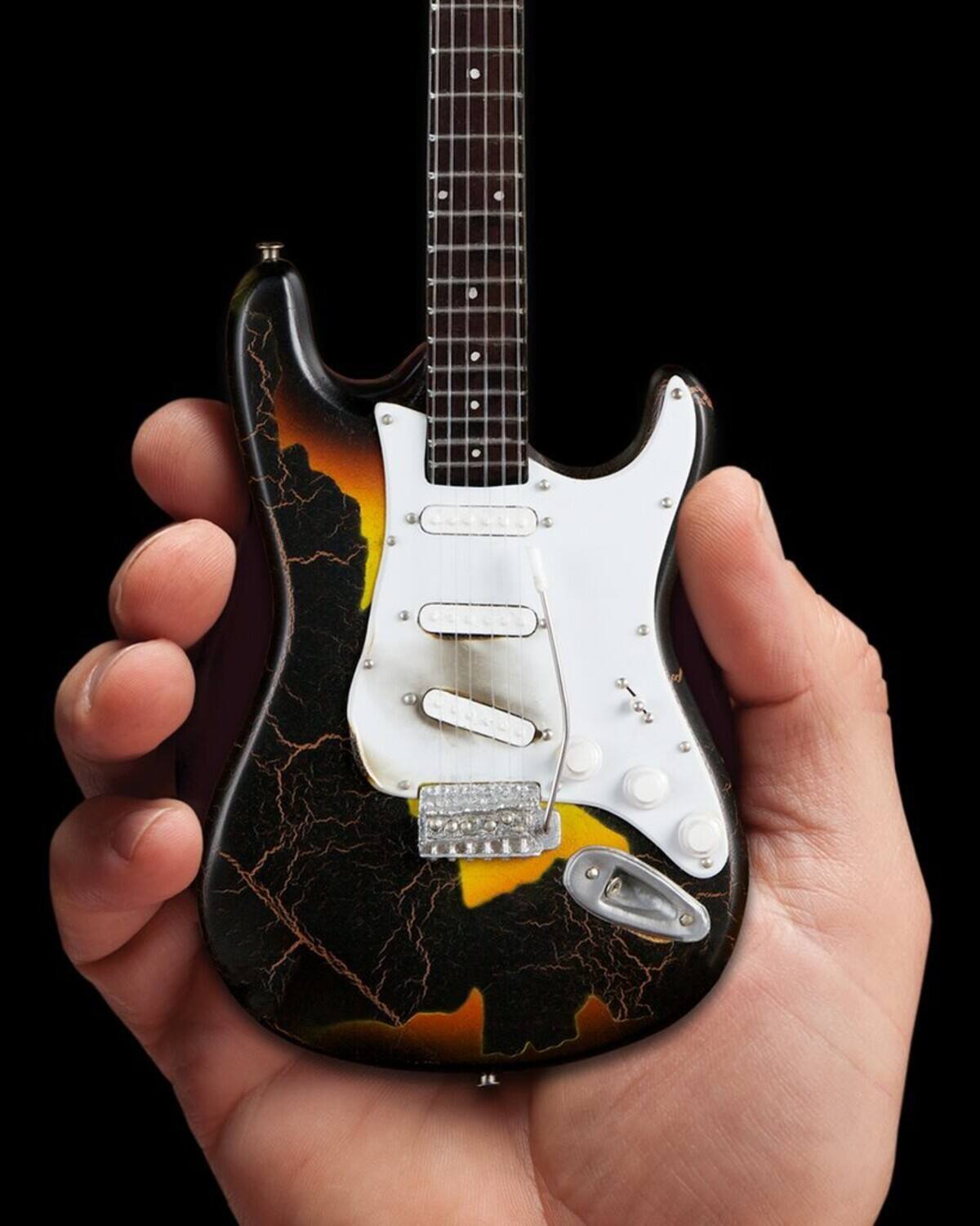 Alt View 3. Axe Heaven - Axe Heaven -Jimi Hendrix - Jimi Hendrix Signature Burnt Fender Stratocaster Mini Guitar Replica - Collectibles - Multicolor.