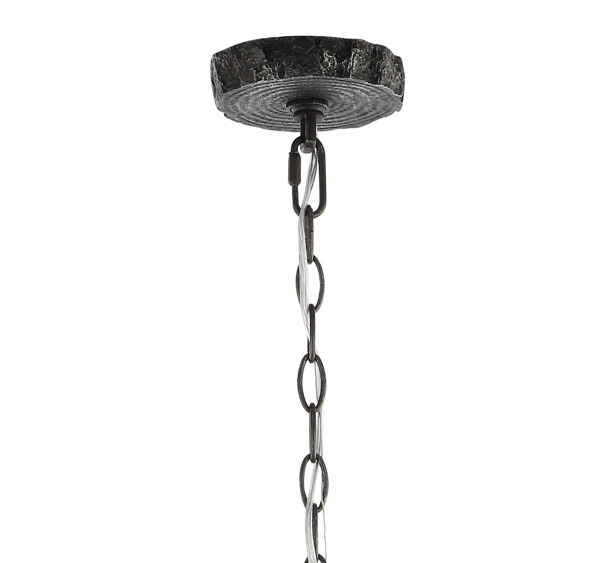 Alt View 5. Jonathan Y - Eldora 30" 5-Light Rustic Farmhouse Adjustable Resin Antler LED Chandelier, Black - Black.