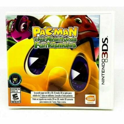 PAC-MAN y las Aventuras Fantasmales
Nintendo 3DS
Se puede jugar en 2D y 3D. El modo 3D es opcional para edades de 7 años en adelante. Consulte el lado posterior.
Puede ser jugado en los modos 2D o 3D, modo 3D sólo para mayores de 7 años. Consulte el verso.
BANDAI Games
ESRB: EVERYONE 10+ (TODOS +10)
E - E10+ (Everyone 10+)