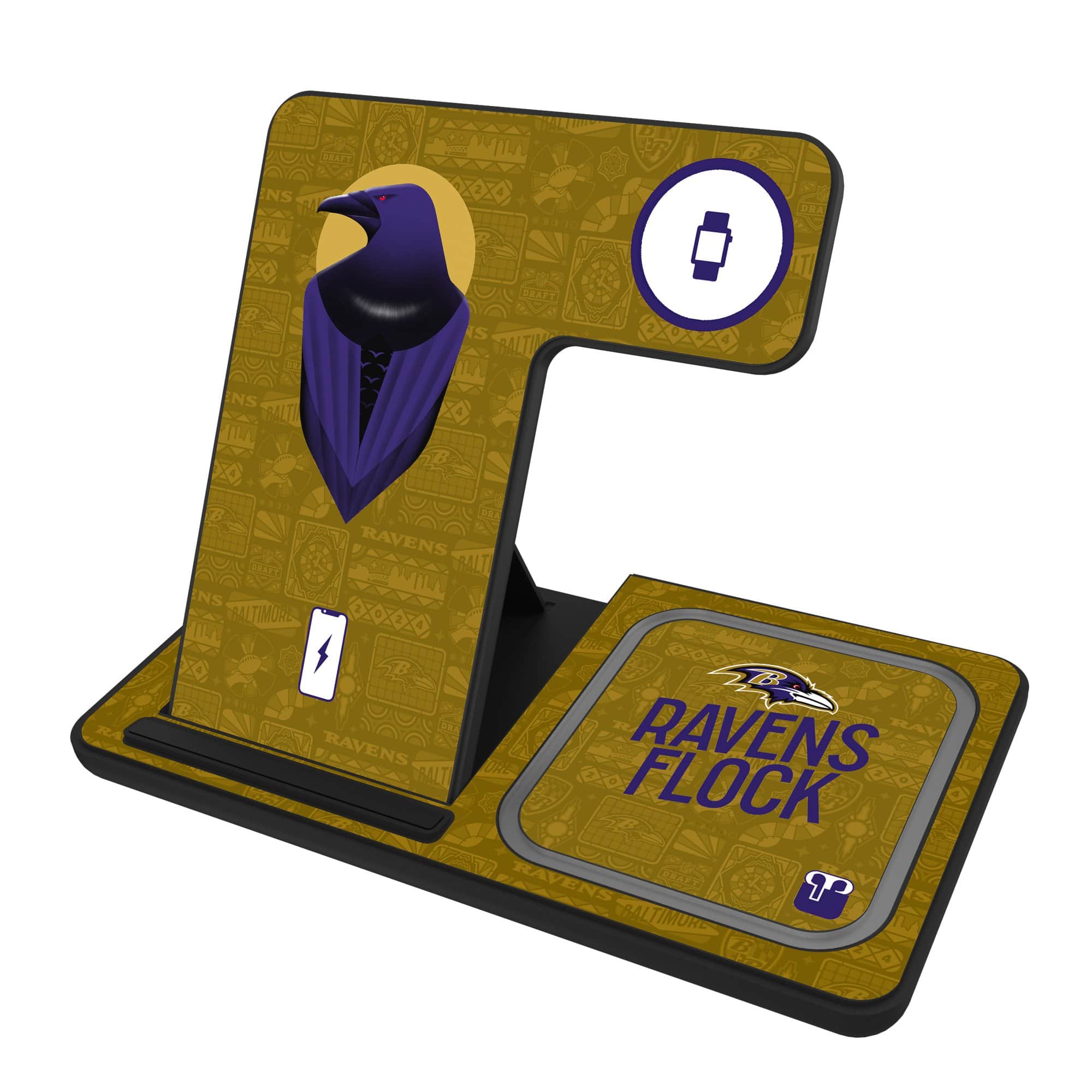 Keyscaper - Black Baltimore Ravens 3-in-1 Charging Station - Black price history on PriceWatchPro