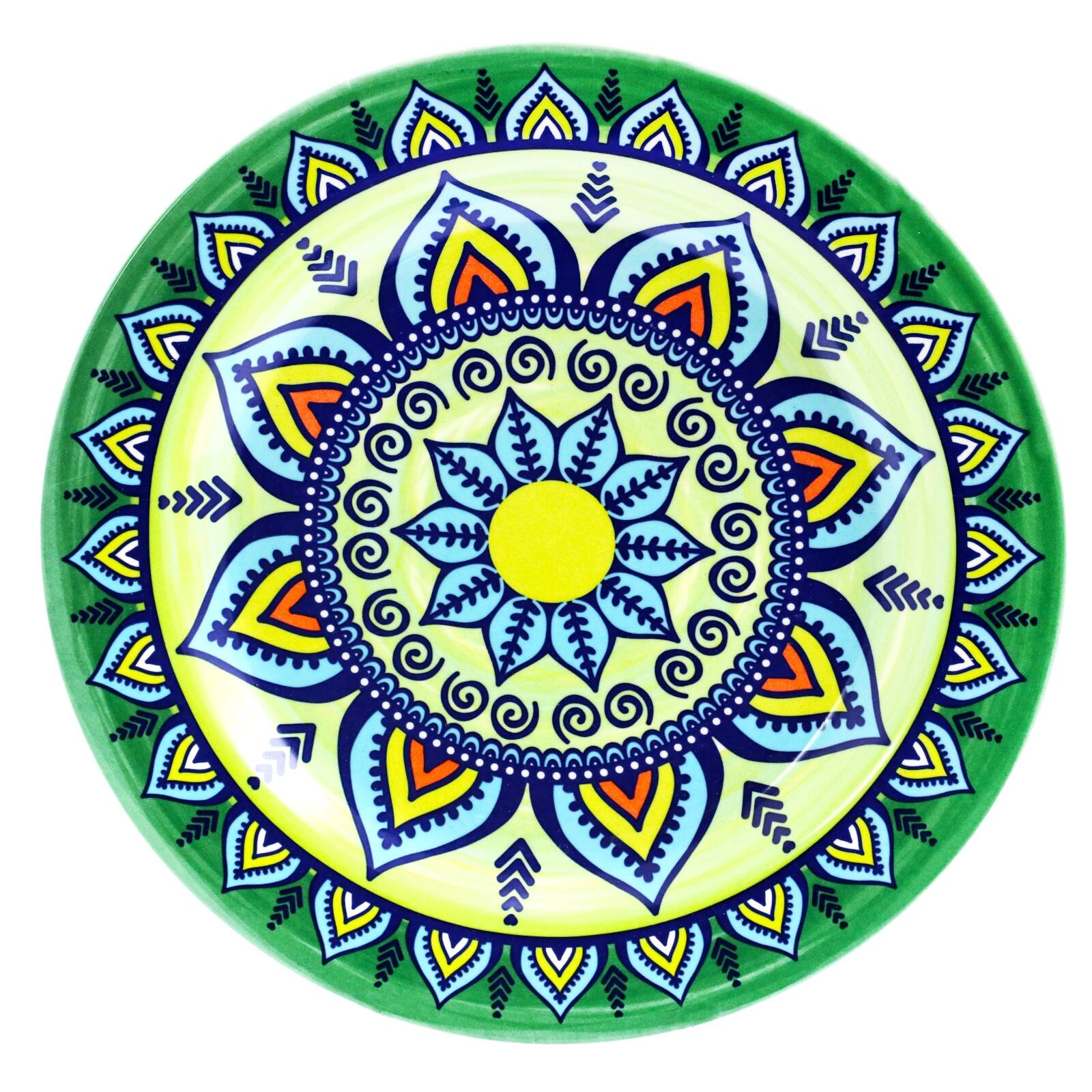 Alt View 8. Elama - Elama Zen Green Mozaik 16 Piece Luxurious Stoneware Dinnerware with Complete Setting for 4, 16pc - Green.