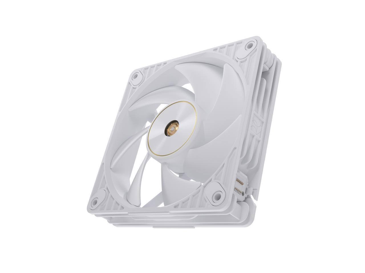 Front. ASUS - ASUS ProArt PF120 120mm PWM Fan White Edition, 3000RPM, High Airflow/Static Pressure, Daisy-Chain Design - White.