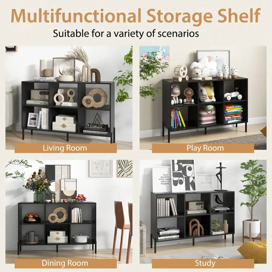 Multifunctional Storage Shelf Suitable for a variety of scenarios: Living Room, Play Room, Dining Room, Study.