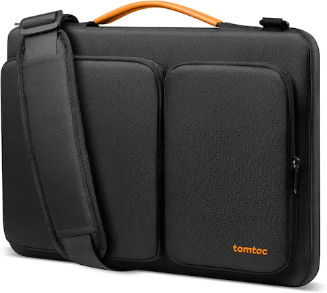 Front. Vulpecula Spade - Laptop Shoulder Bag for 2025 14 Inch MacBook Pro M5/M4/M3/M2/M1 Pro/Max 2025-2021 - Black.
