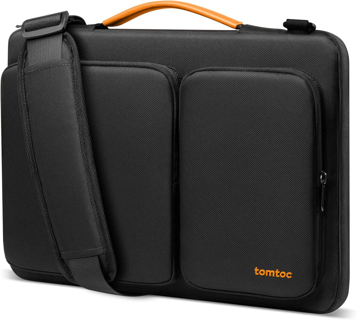 Vulpecula Spade - Laptop Shoulder Bag for 2025 14 Inch MacBook Pro M5/M4/M3/M2/M1 Pro/Max 2025-2021 - Black