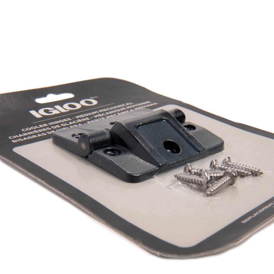 IGLOO®  
COOLER HINGES - MEDIUM MECHANICAL  
CHARNIÈRES DE GLACIER - MÉCANIQUE  
BISAGRES DE REFRIGERADOR - MECANICA