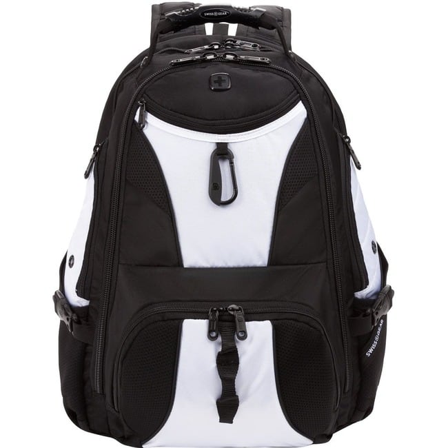 SwissGear 1900 Scansmart TSA 17 Laptop Backpack, White/Black, 19