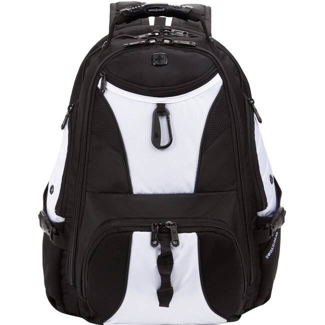 SwissGear - 1900 Scansmart TSA 17 Laptop Backpack, White/Black, 19-Inch - Black/White