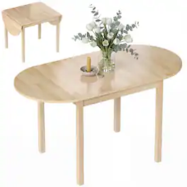 Homcom - Wood Kitchen Table - Natural wood finish