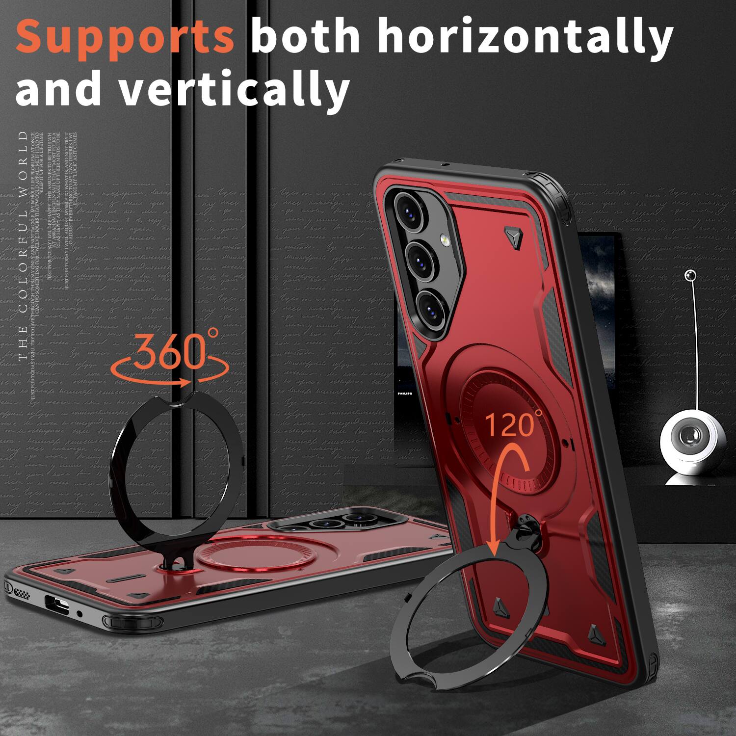 Supports both horizontally and vertically