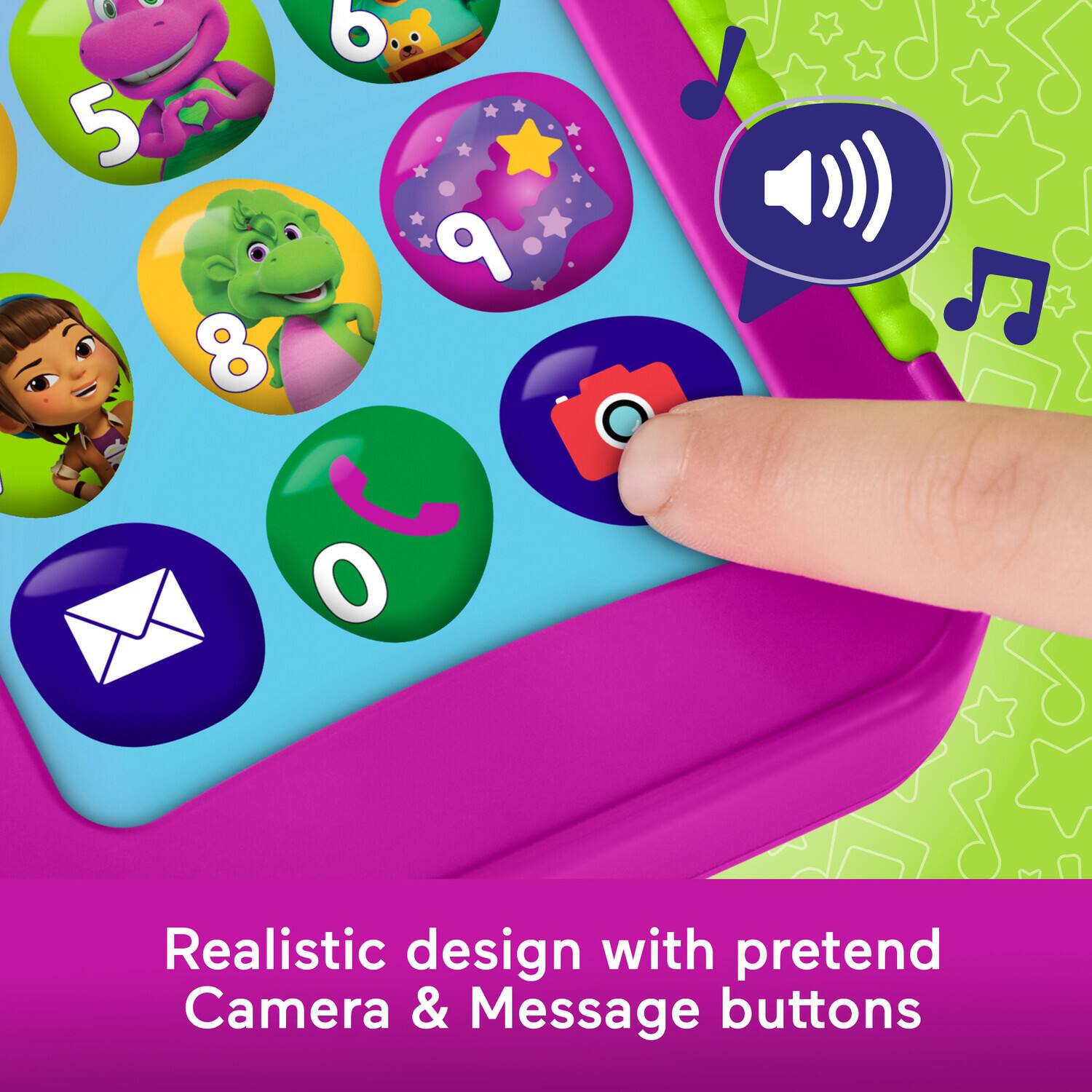 Realistic design with pretend Camera & Message buttons 5 9 8 U O P b