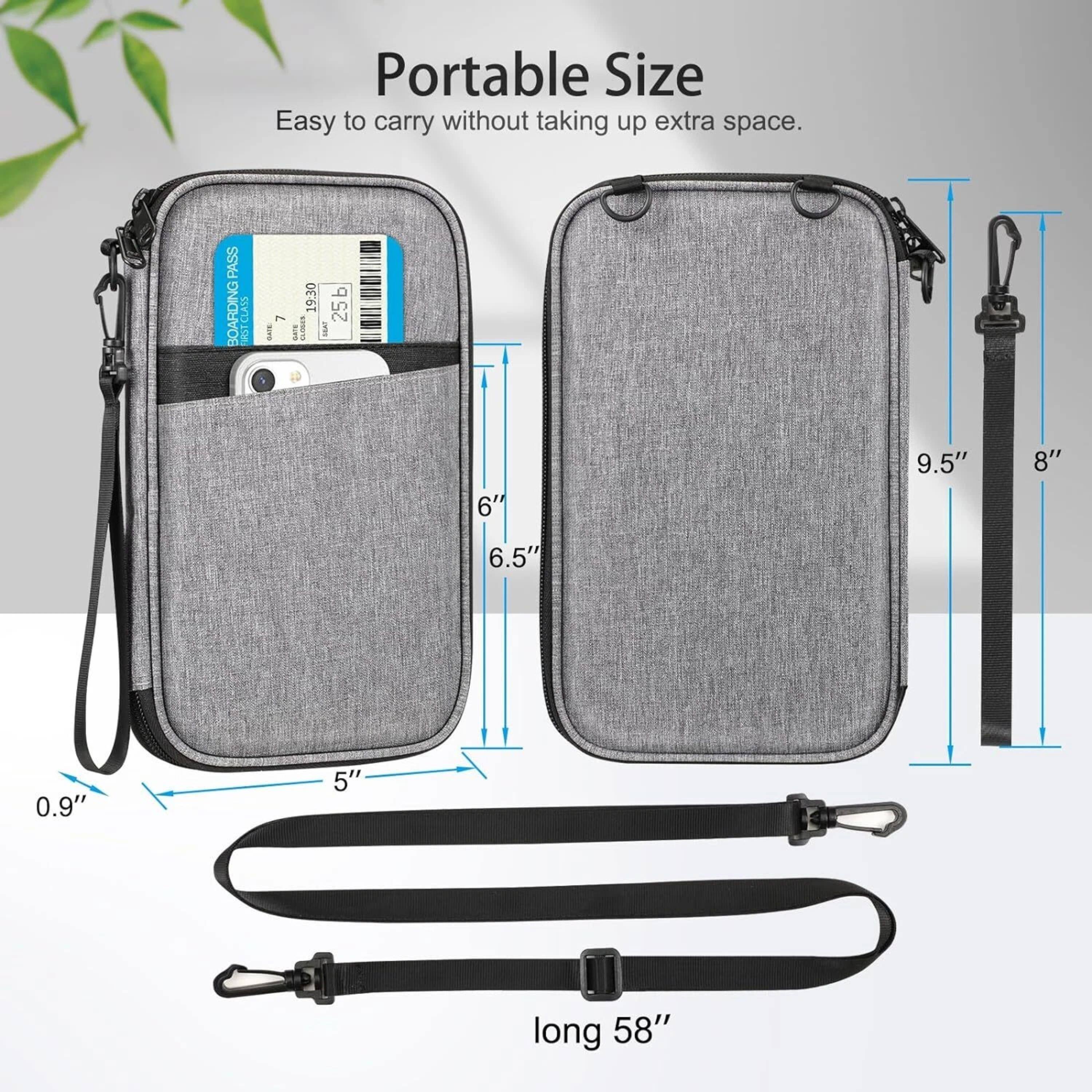 Portable Size  
Easy to carry without taking up extra space.  

PASS BOARDING GTCLAIS  
L STS P 19:30 25b  

6" 9.5" 8" 6.5" 0.9" 5" long 58"