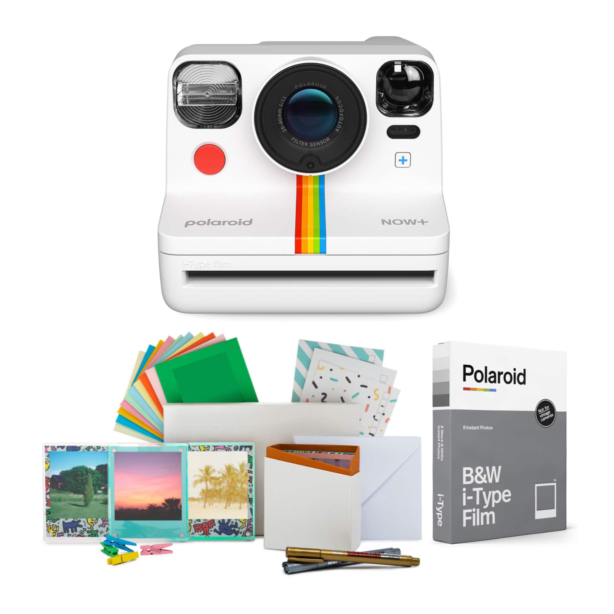 Polaroid Originals - Polaroid Now+ Instant Camera Generation 2 w/Film Kit & B&W Film - White