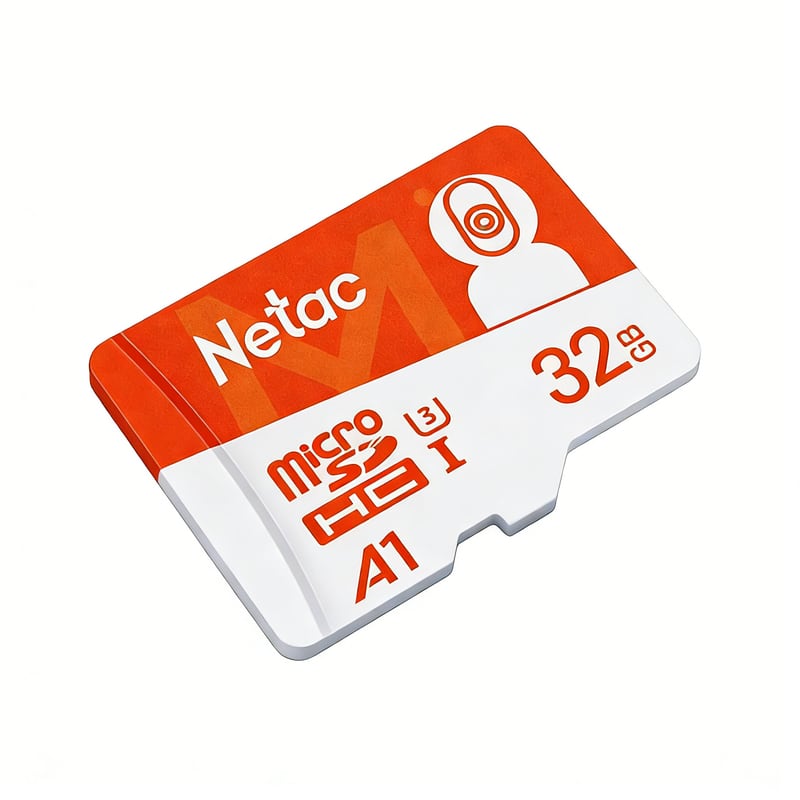 Netac - 32GB MicroSD Card P500 Pro, U3 V30 A1, Up to 100MB/s Read, 4K Video Support for Security Cameras & Dash Cams