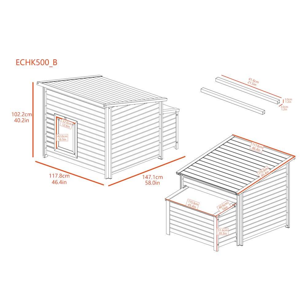 ECHK500_B

- 102.2cm (40.2in)
- 117.8cm (46.4in)
- 147.1cm (58.0in)
- 41.6cm (16.5in)
- 3.0cm (1.2in)
- 42.0cm (16.5in)
- 117.8cm (46.4in)
- 51.6cm (20.3in)
- 32.0cm (12.6in)
- 45.4cm (17.9in)
- 40.6cm (15.9in)
- 115.3cm (45.4in)