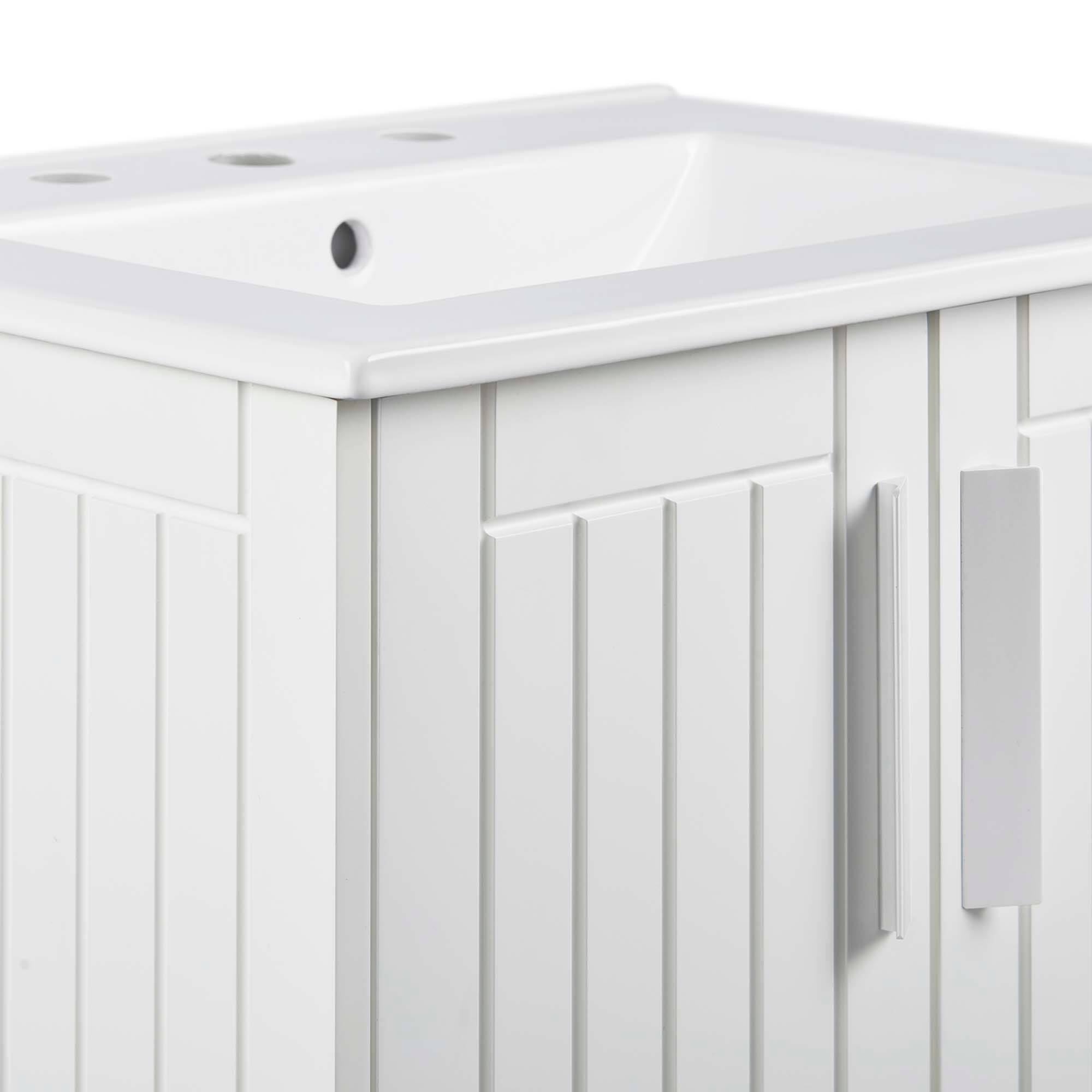 Alt View 6. Modway - Augusta 24" Bathroom Vanity by Modway - White White.