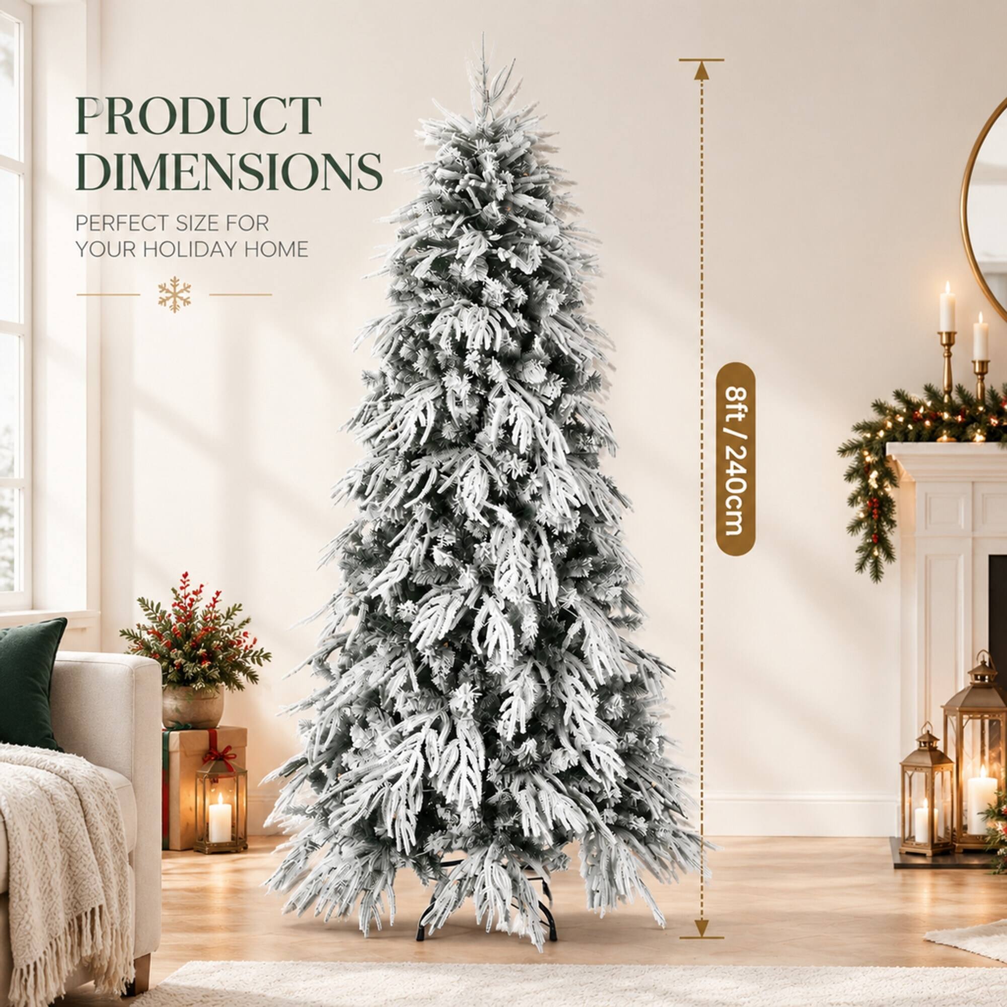 PRODUCT DIMENSIONS  
PERFECT SIZE FOR YOUR HOLIDAY HOME  
8ft / 240cm