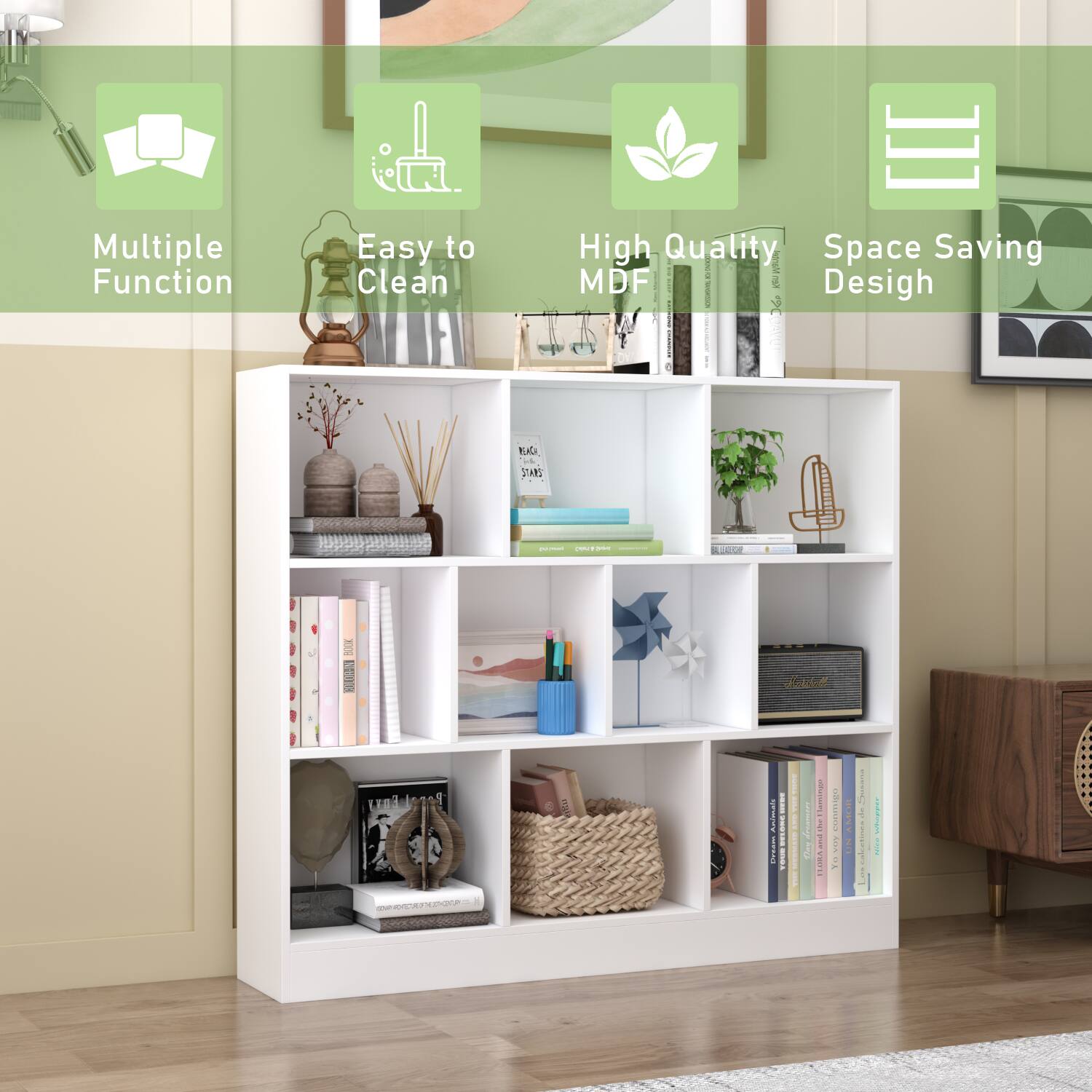 Multiple Function  
Easy to Clean  
High Quality MDF  
Space Saving Design