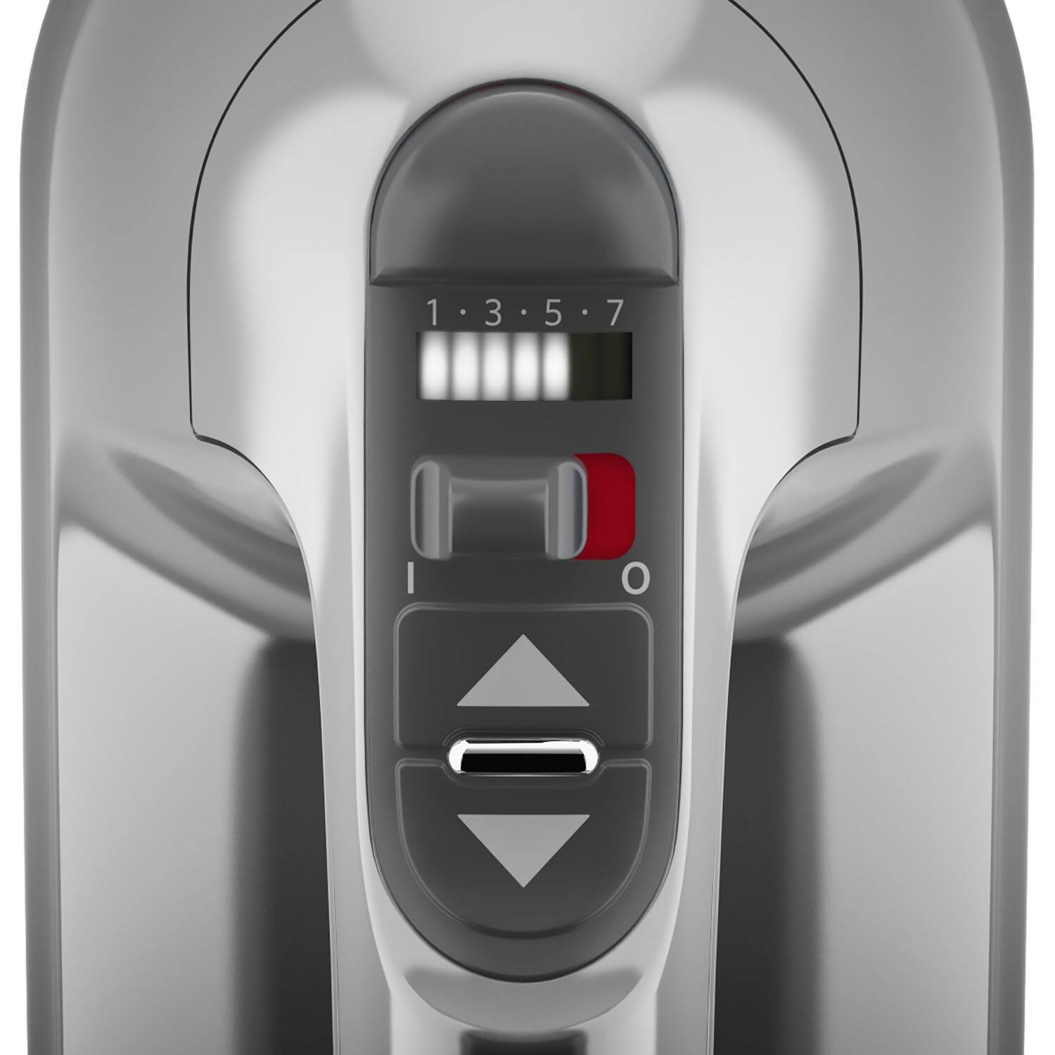 Left. KitchenAid - KHM7210CU 7-Speed Hand Mixer - Contour Silver.