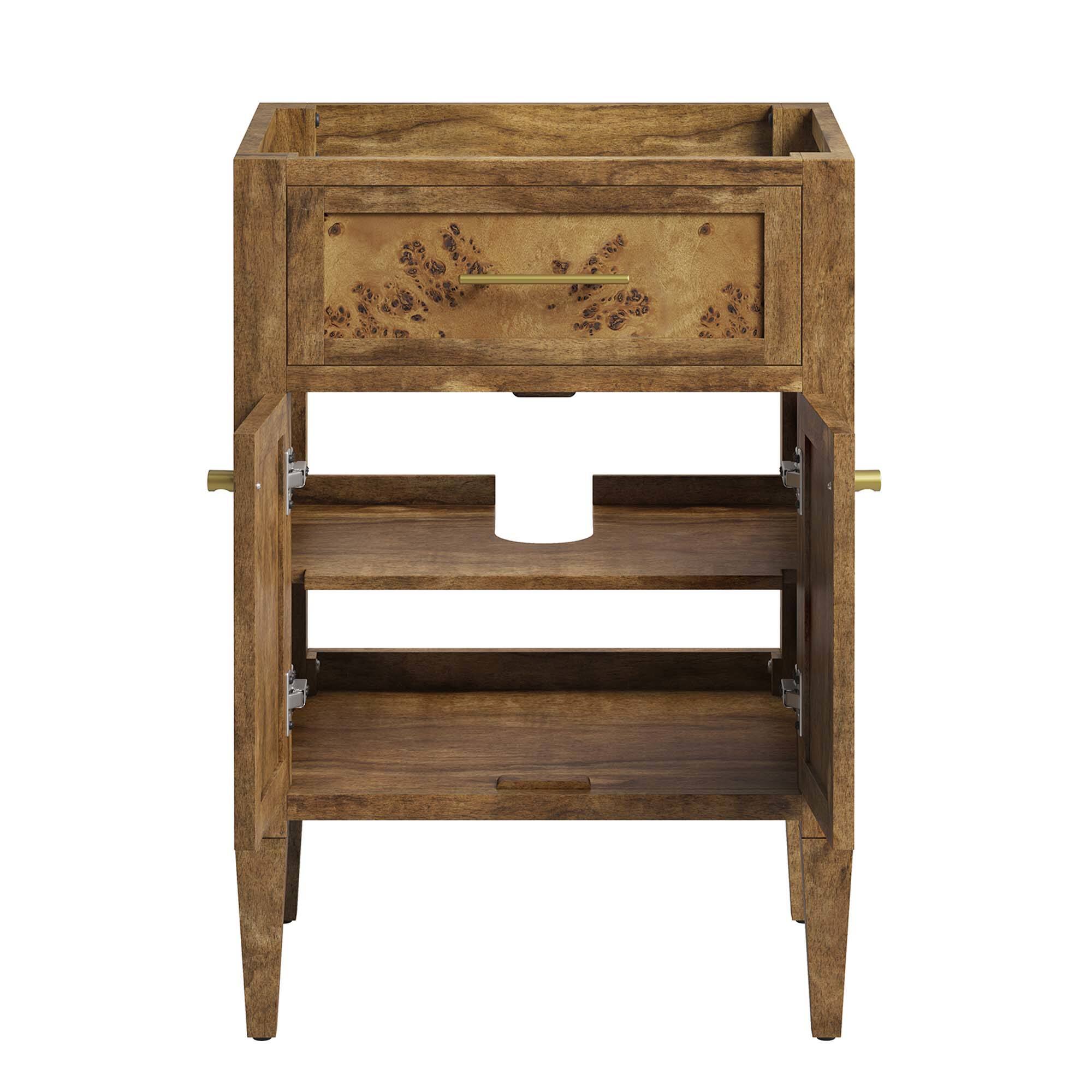 Alt View 7. Modway - Elysian 24" Wood Bathroom Vanity Cabinet (Sink Basin Not Included) by Modway - Brown.