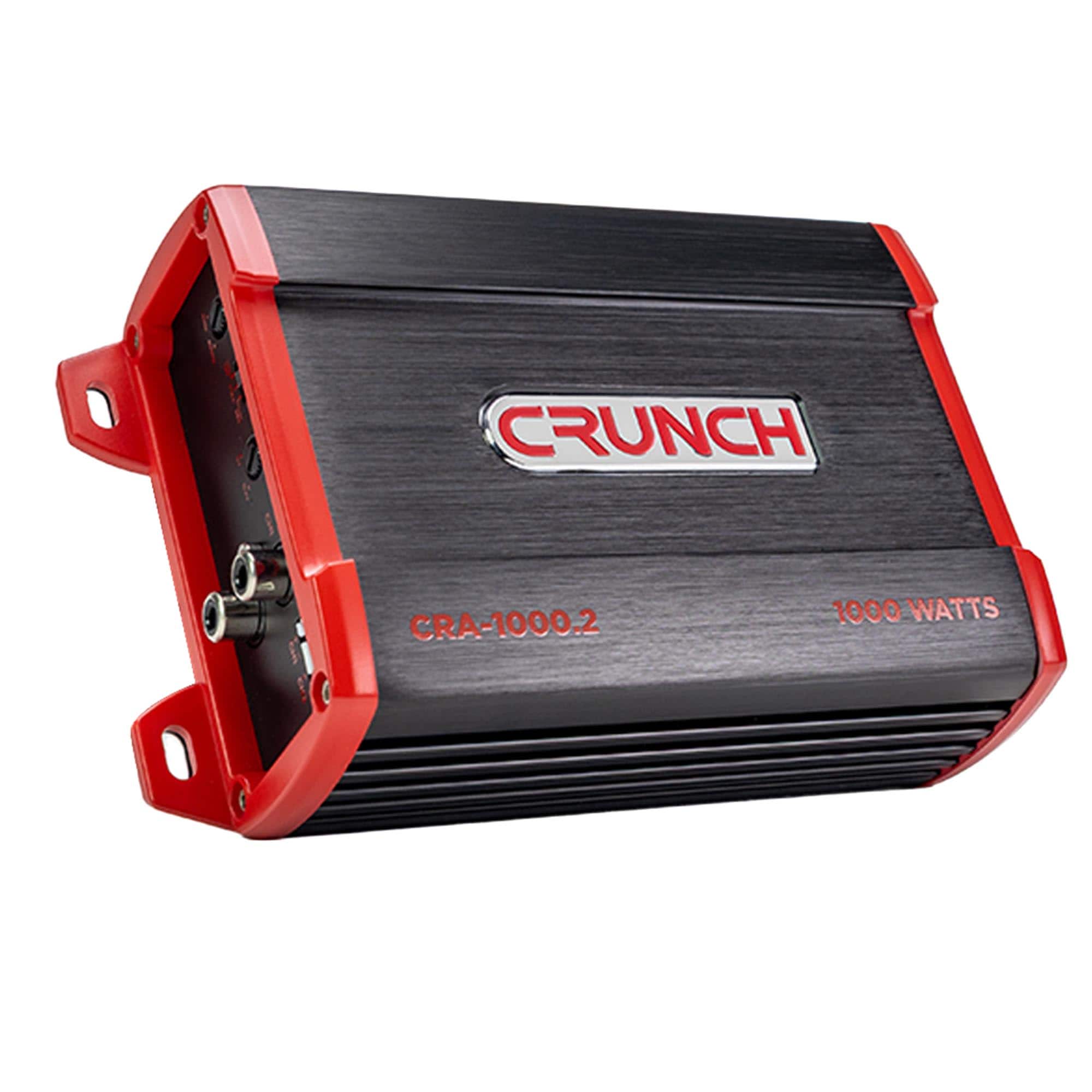 Crunch - CRA-1000.2 CRA Series 1000 Watt Two Channel Amplifier 250x2 @ 4OHM, 500x2 @ 2OHM, 1000x1 @ 4OHM Bridged - Black/Gray