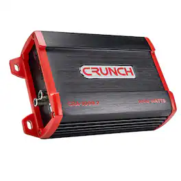 Crunch - CRA-1000.2 CRA Series 1000 Watt Two Channel Amplifier 250x2 @ 4OHM, 500x2 @ 2OHM, 1000x1 @ 4OHM Bridged - Black/Gray