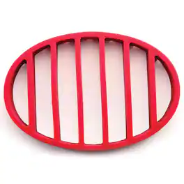 Norpro - Oval Silicone Roast Rack, 9 x 6 Inch - Red