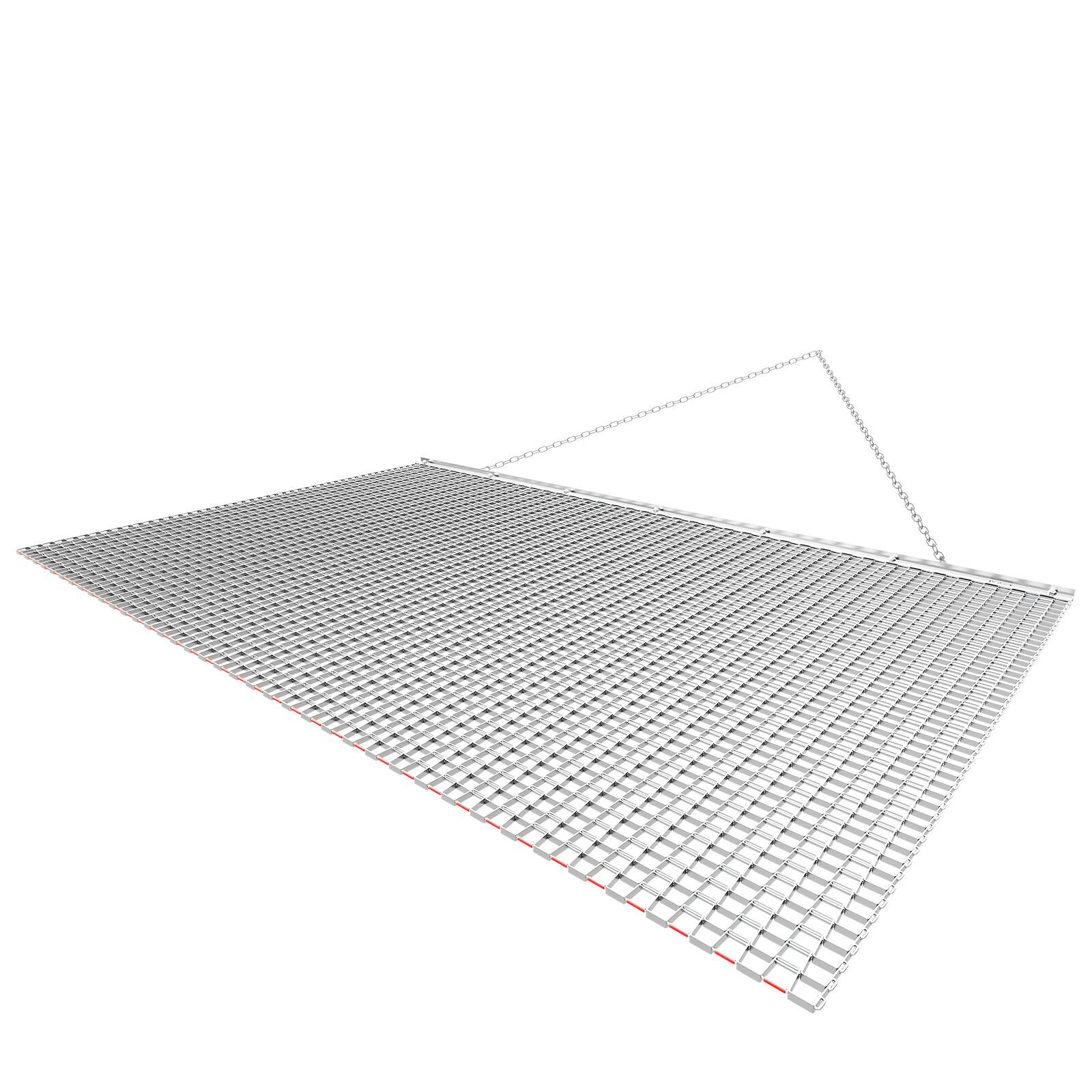 Alt View 5. VEVOR - Drag Harrow, 6.6 x 4 ft, High-Efficiency Chain Harrow Rake, ATVs UTVs Tractors Attachments, Durable Galvanized Steel - Silver.