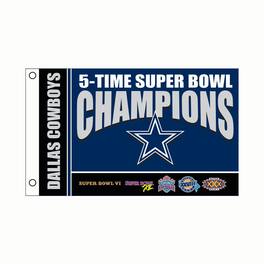 Evergreen Enterprises - Dallas Cowboys 3' x 5' Super Bowl Champions Single-Sided Flag - Blue