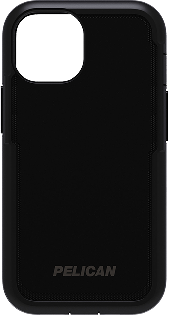 Front. Pelican - Pelican Voyager Magnetic with MagSafe Black Case and Holster - iPhone 13 - Black.