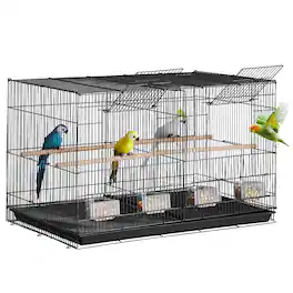 VEVOR - 30-inch Flight Bird Cage, Stackable Divided Small Parakeet Cage for Parrots Cockatiels Macaws Pet Travel Birdcage