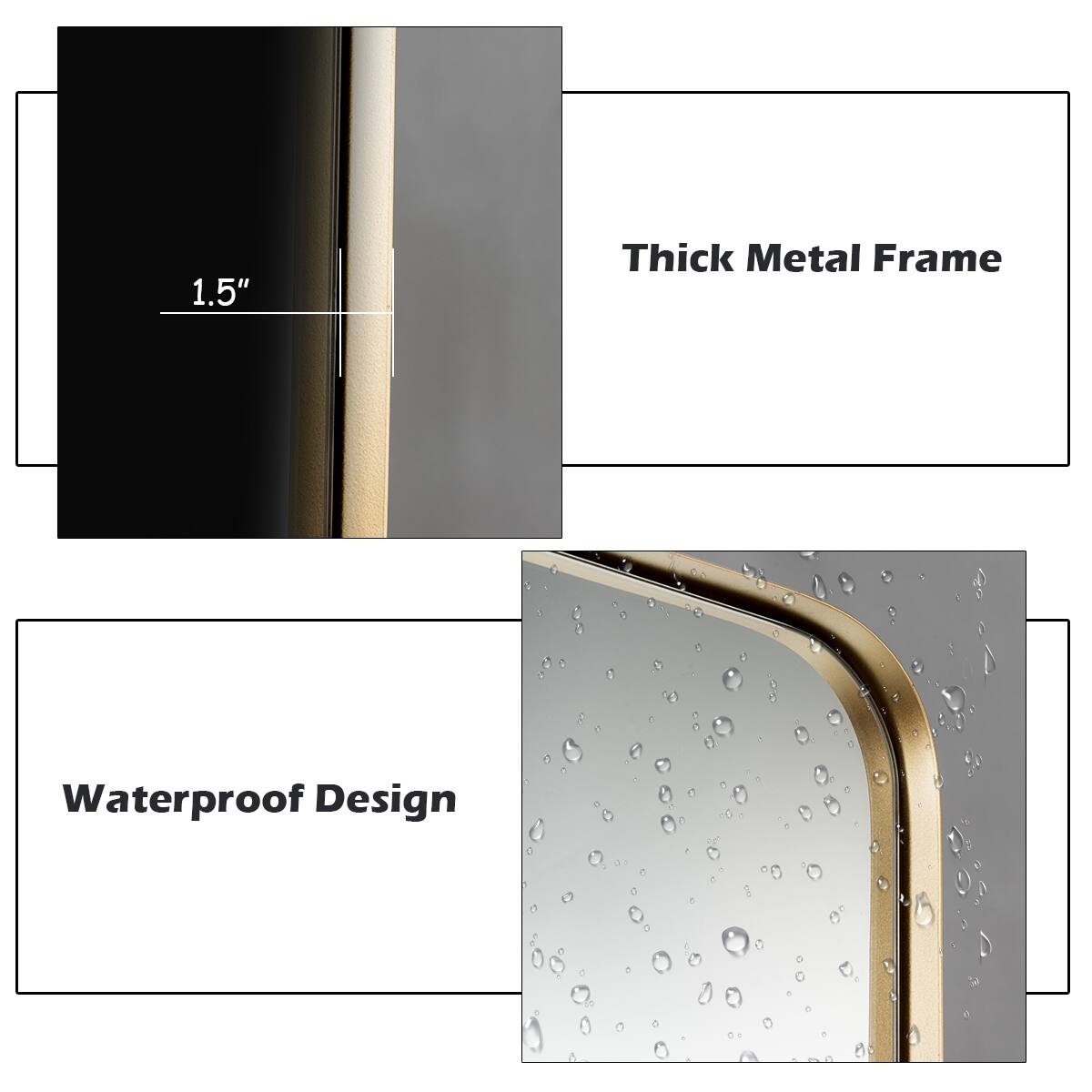 1.5" Thick Metal Frame  
Waterproof Design