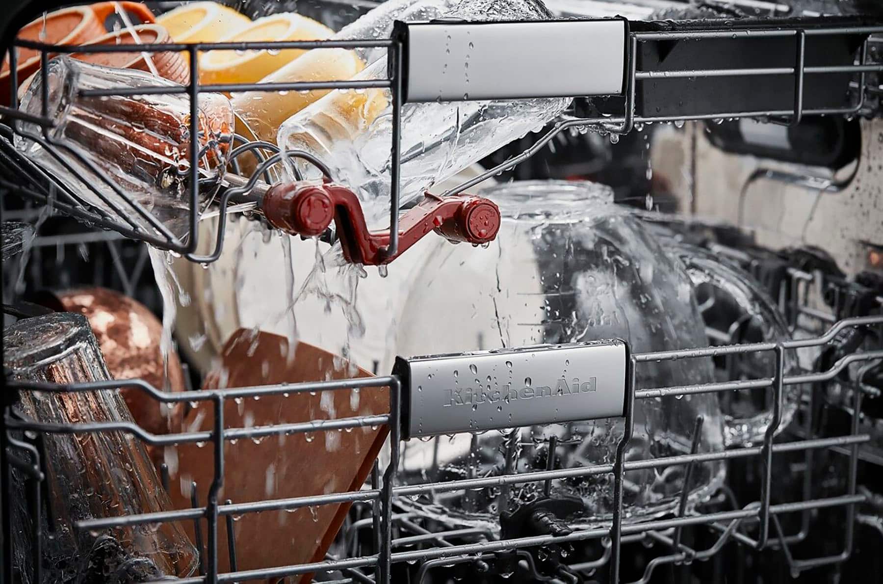 Alt View 22. KitchenAid - 24" Top Control Built-In Stainless Steel Tub Dishwasher with 3rd Rack, 360 Max Jets, 44 dBA - Stainless steel.