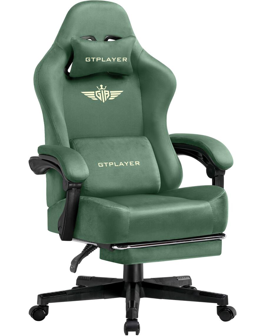 GTPlayer Gaming Chair Fabric with Pocket Spring Cushion High Back