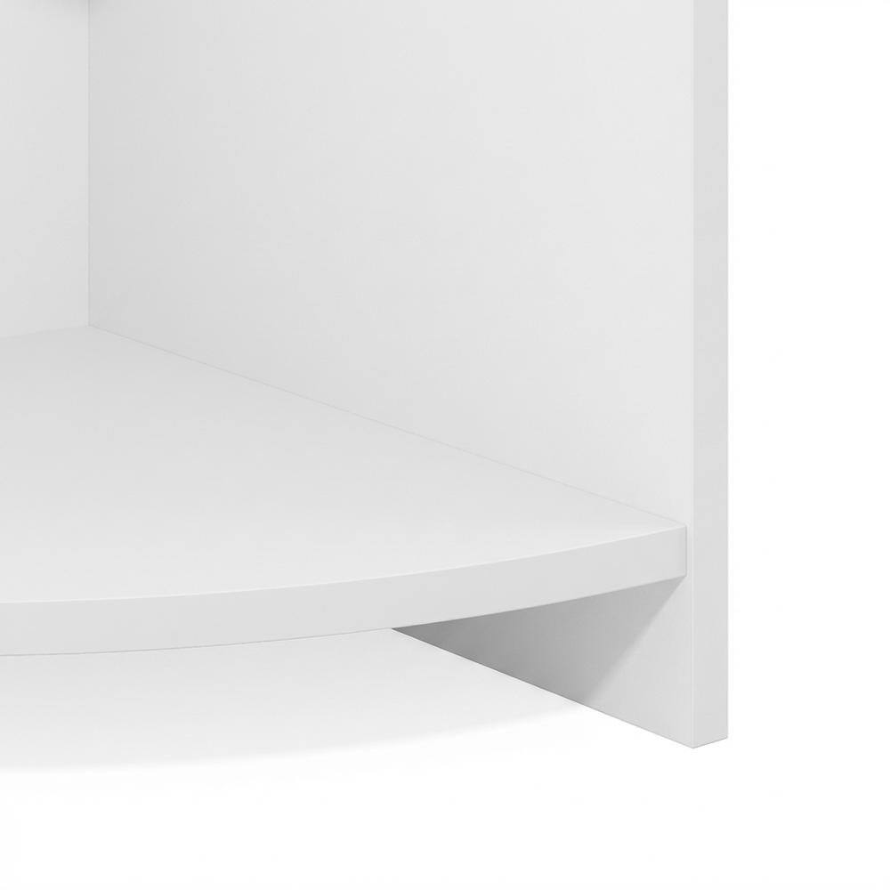 Alt View 2. FurniFact - Wood Bookcase with Open Shelving for Storage and Organization - White.