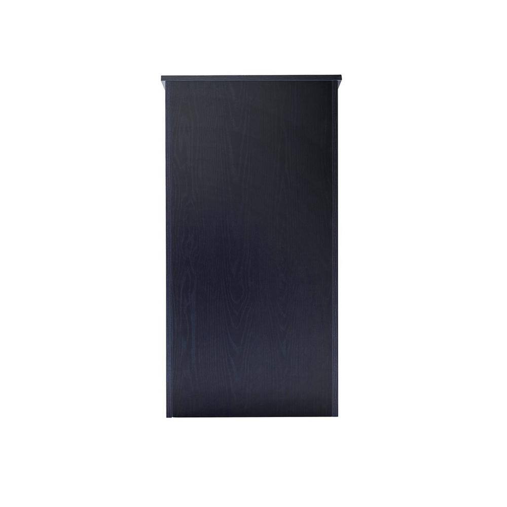 Back. AdirOffice - Podium Lectern, Wood Podium Presentation Lectern Stand with Storage Shelf - Black.