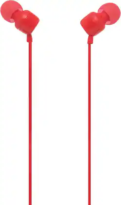 JBL - TUNE 110 RED In-Ear Tangle-Free Wired Headphones (Red)