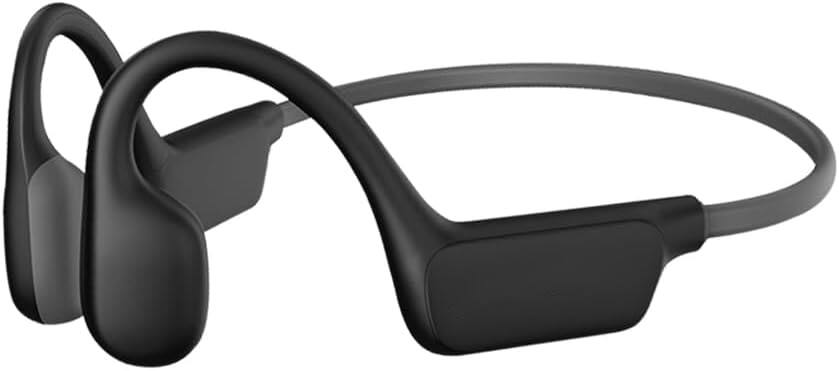 Alt View 7. PRIMEPLUS - Bone Conduction Headphones, Open Ear Wireless Bluetooth 5.4 Headphones with Mic, IPX6 Sweatproof Sport Headset, 15 Hours - Black.