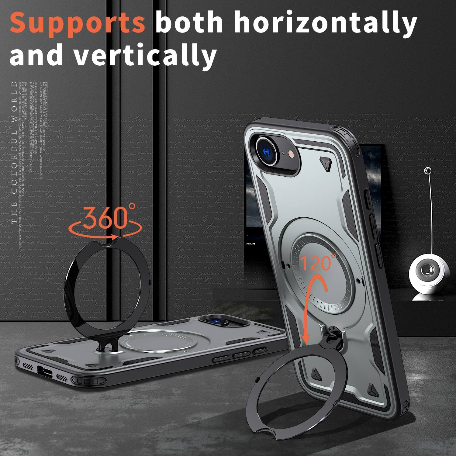 Supports both horizontally and vertically